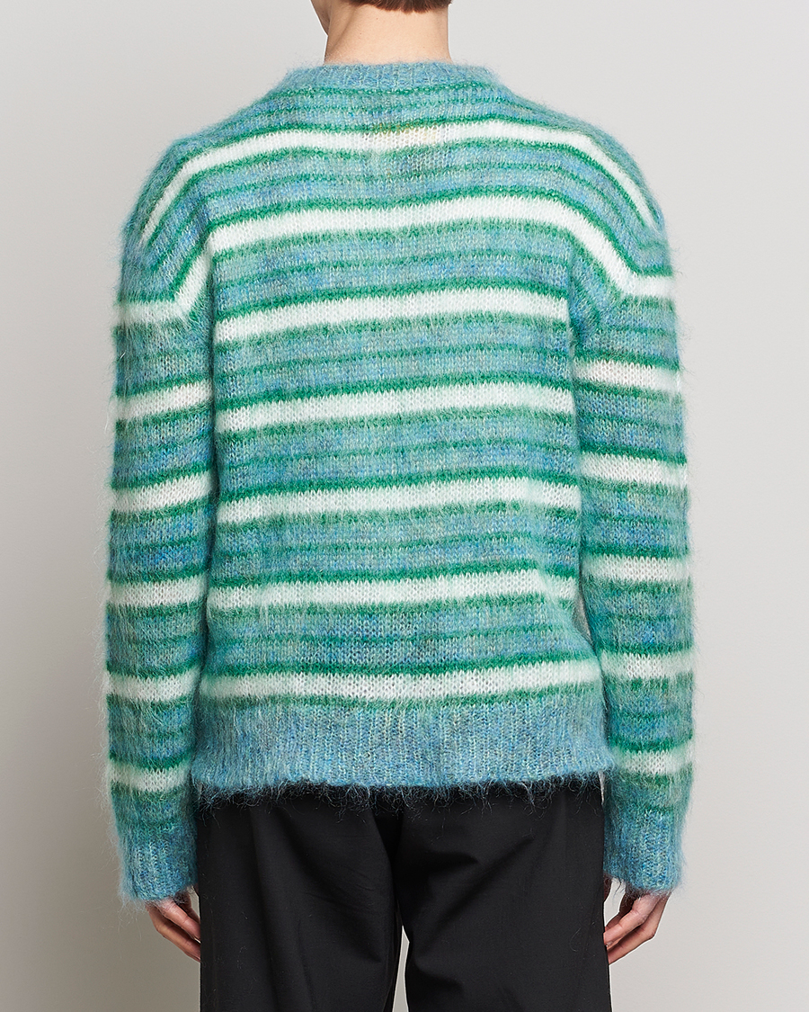 Herren | Pullover | Marni | Striped Mohair Sweater Turquoise