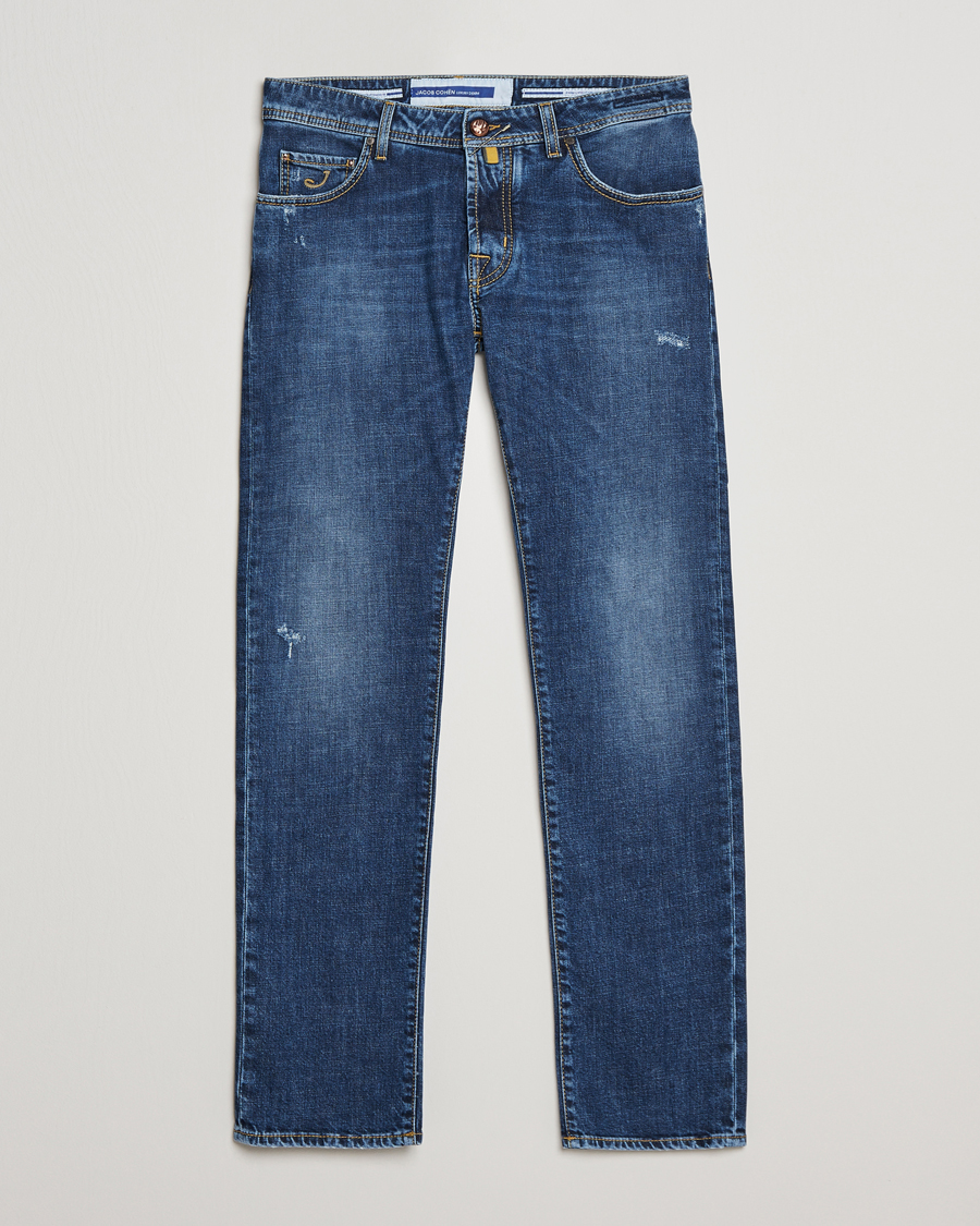 Herren | Jeans | Jacob Cohën | Nick Slim Fit Stretch Jeans Blue