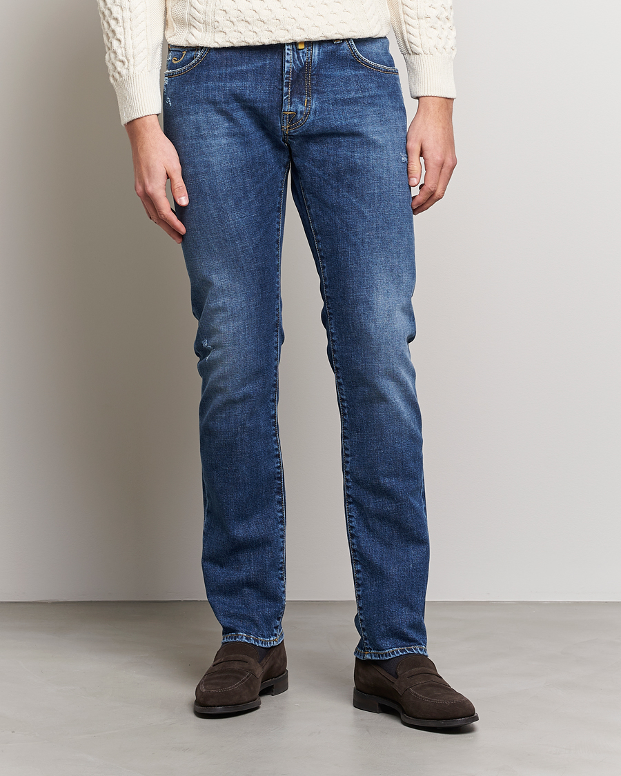 Herren | Jeans | Jacob Cohën | Nick Slim Fit Stretch Jeans Blue