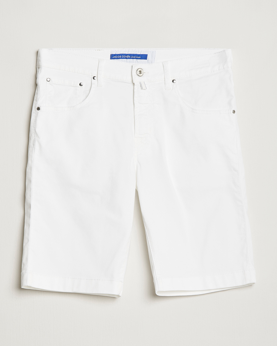 Herren | Shorts | Jacob Cohën | Nicolas Cotton Twill Shorts White