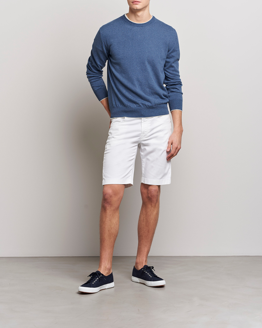 Herren | Shorts | Jacob Cohën | Nicolas Cotton Twill Shorts White