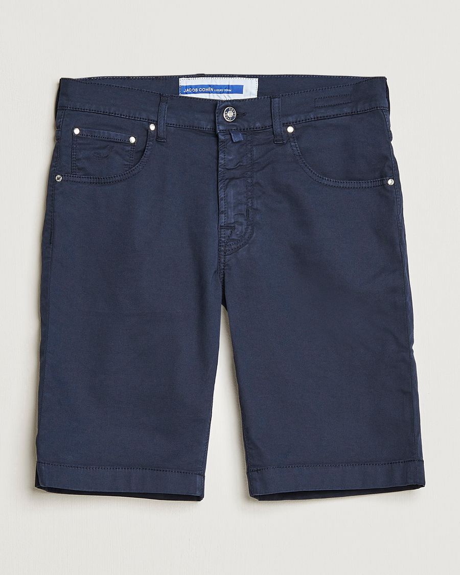 Herren | Shorts | Jacob Cohën | Nicolas Cotton Twill Shorts Navy