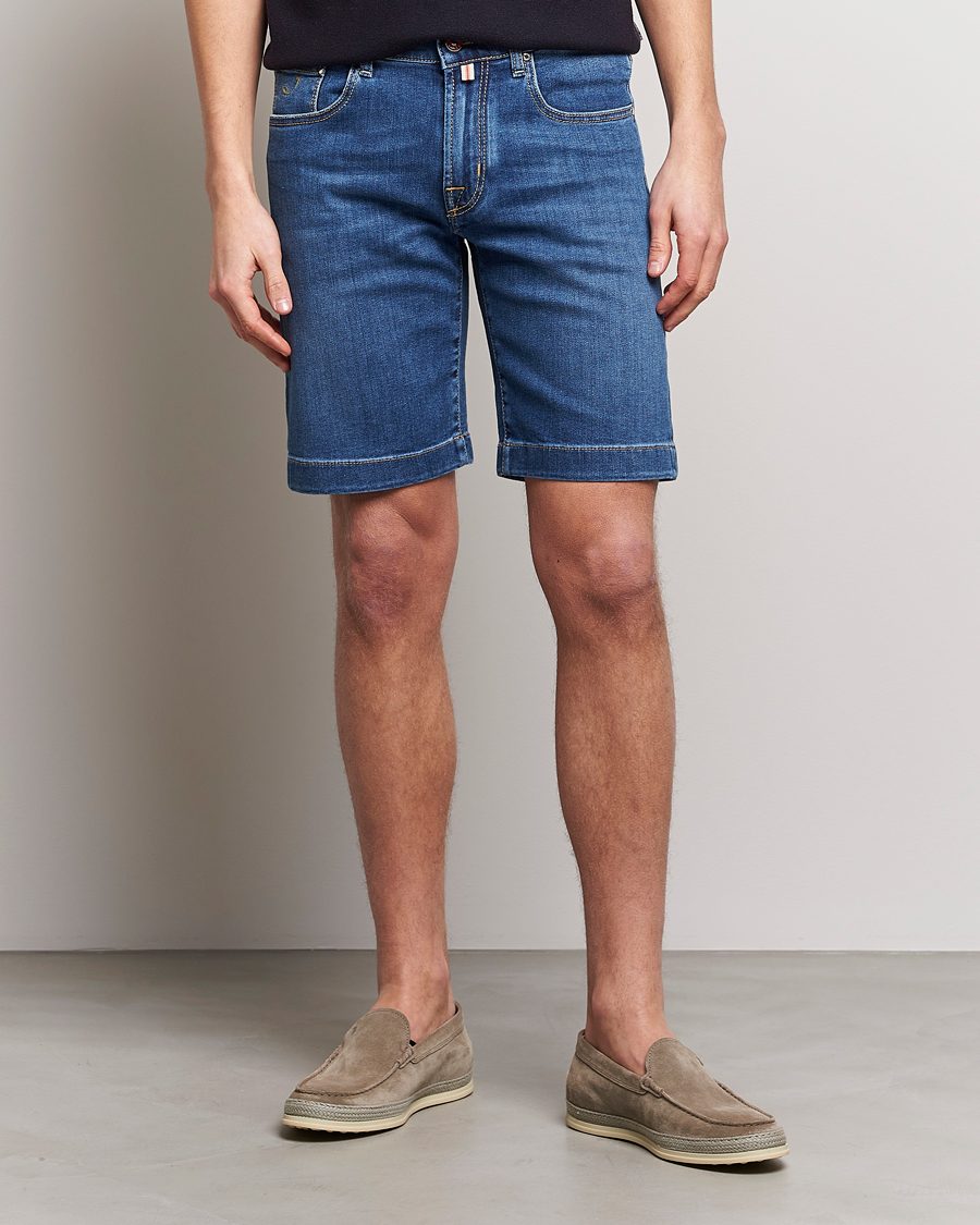 Herren | Shorts | Jacob Cohën | Nicolas Jeans Shorts Mid Blue