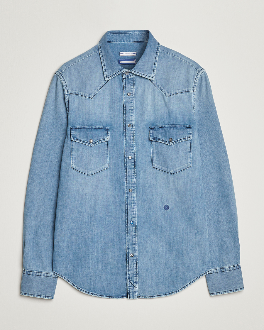 Herren | Hemden | Jacob Cohën | Western Denim Shirt Light Blue