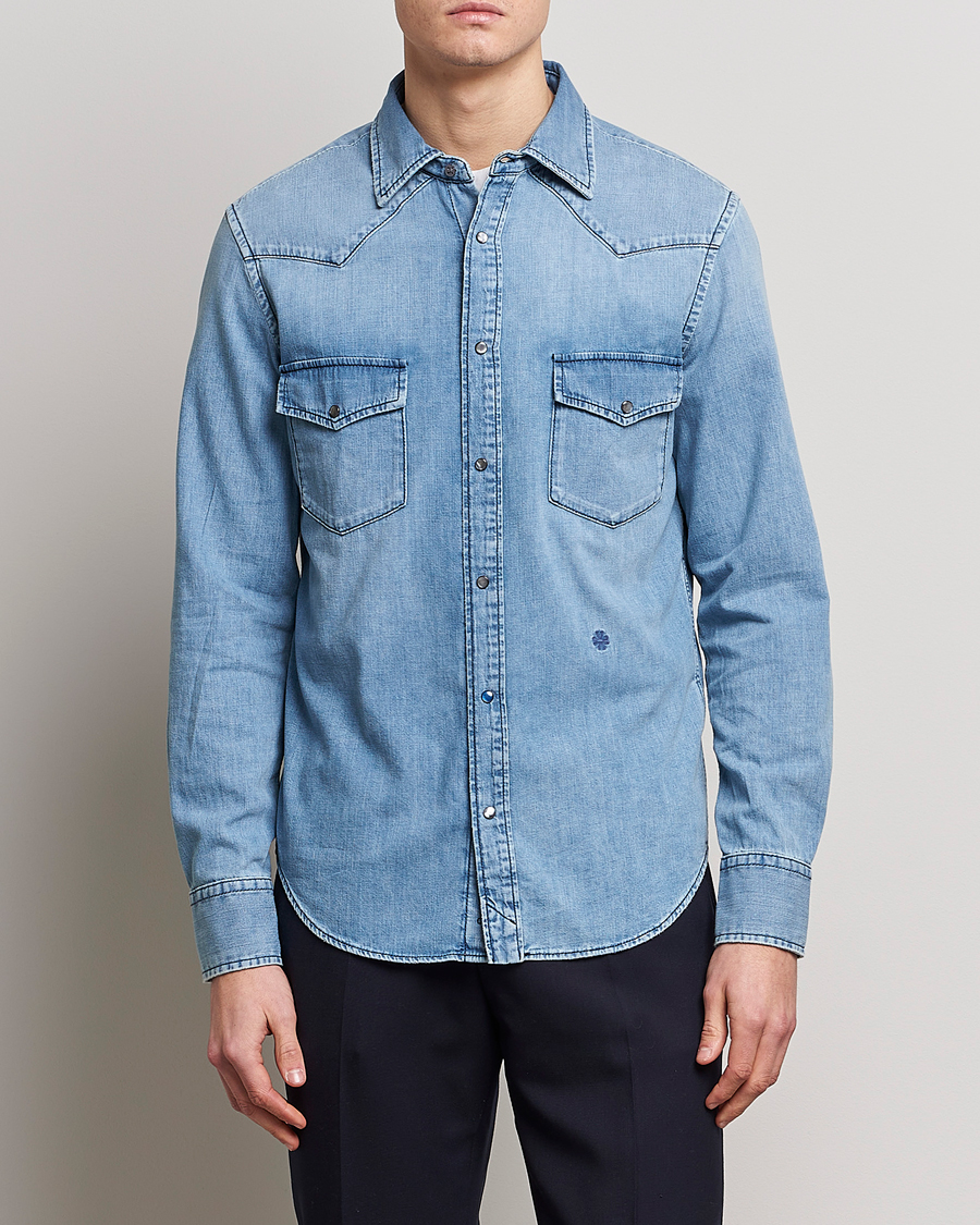 Herren | Hemden | Jacob Cohën | Western Denim Shirt Light Blue