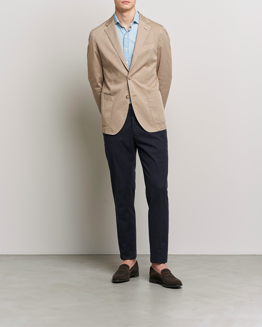 Herren | Sakkos | L.B.M. 1911 | Jack Regular Fit Cotton Stretch Blazer Taupe