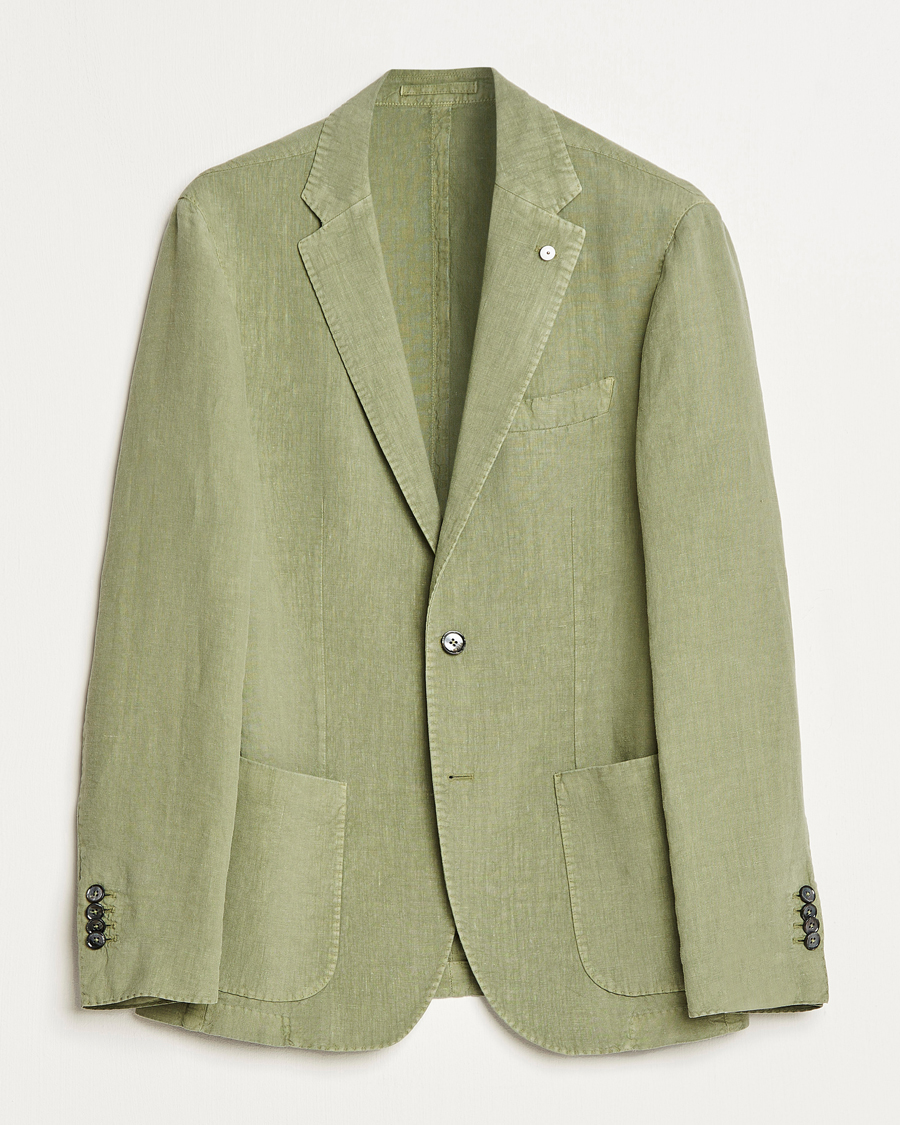 Herren | Sakkos | L.B.M. 1911 | Jack Regular Fit Linen Blazer Light Green
