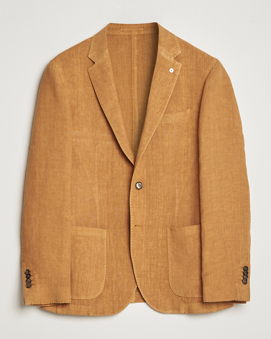 Herren | Sakkos | L.B.M. 1911 | Jack Regular Fit Linen Blazer Camel
