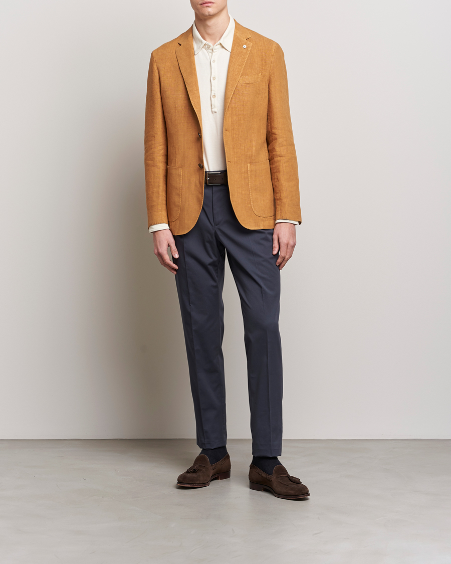 Herren | Sakkos | L.B.M. 1911 | Jack Regular Fit Linen Blazer Camel