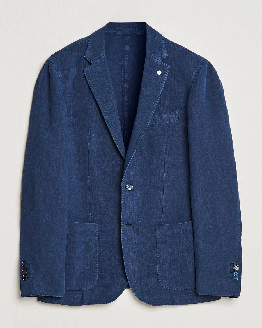 Herren | Sakkos | L.B.M. 1911 | Jack Regular Fit Linen Blazer Navy