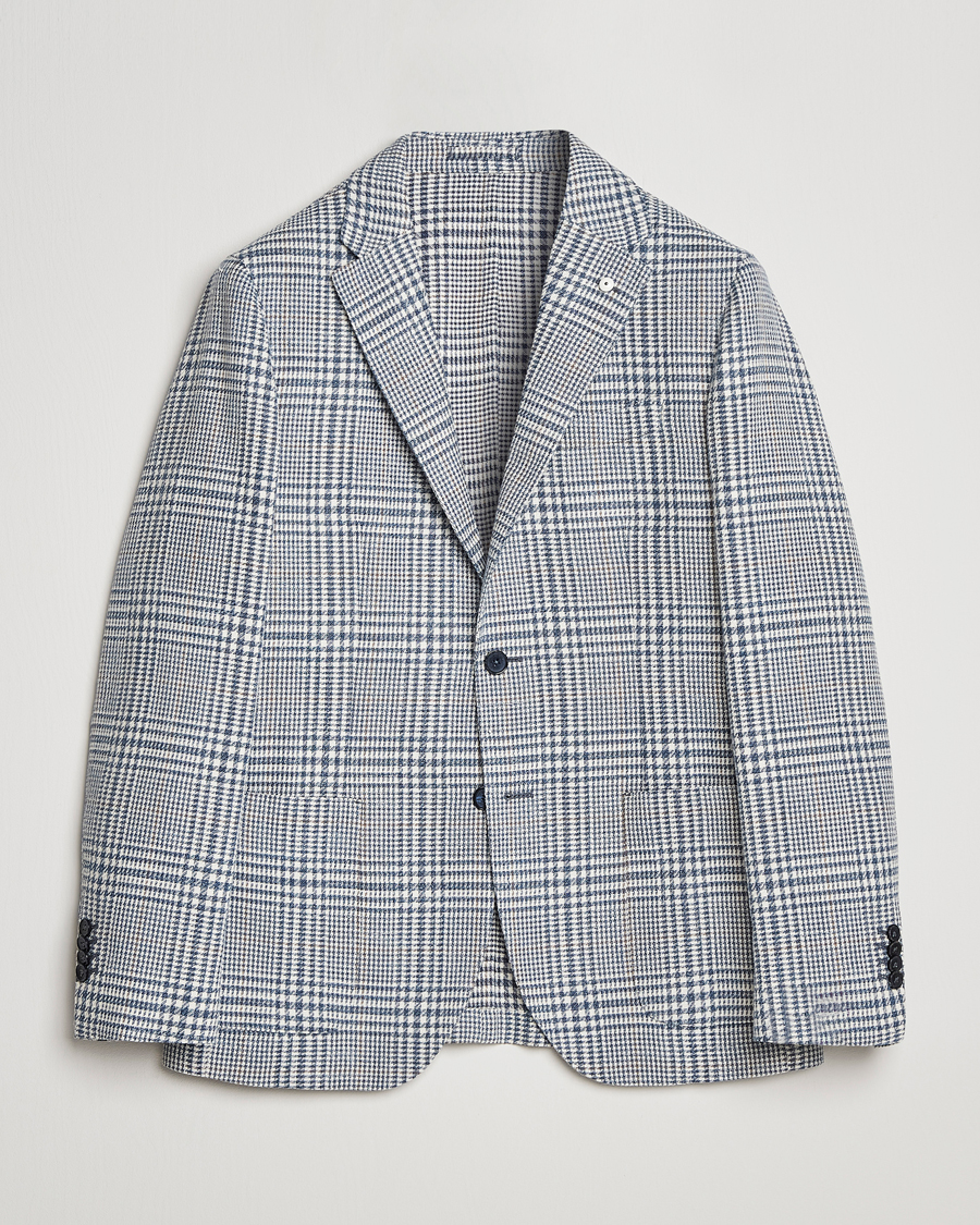 Herren | Sakkos | L.B.M. 1911 | Jack Regular Fit Houndstooth Checked Blazer Blue