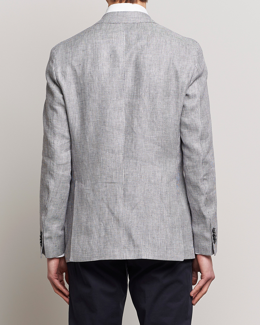 Herren | Sakkos | L.B.M. 1911 | Jack Regular Fit Houndstooth Linen Blazer Grey