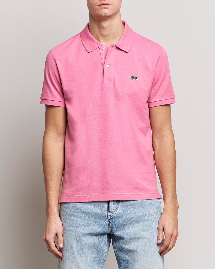 Herren | Poloshirts | Lacoste | Slim Fit Polo Piké Reseda Pink