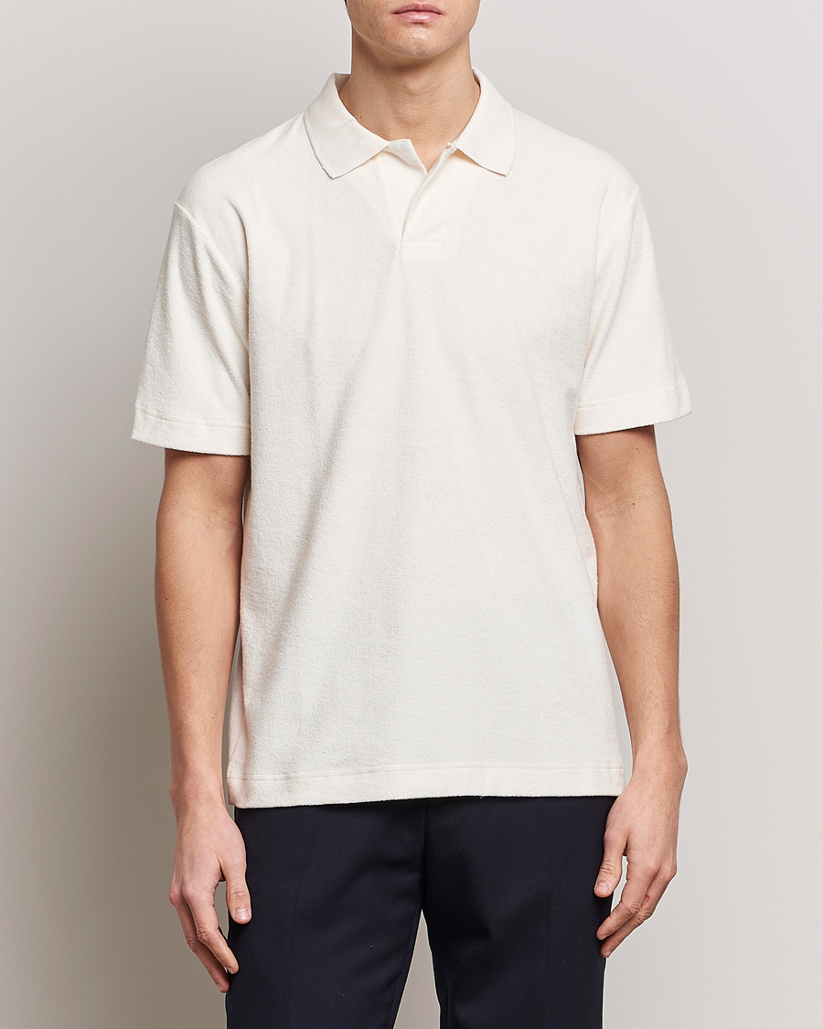 Herren | Exklusiv bei Care of Carl | Sunspel | Towelling Polo Shirt Archive White