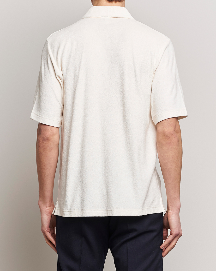 Herren | Hemden | Sunspel | Towelling Camp Collar Shirt Archive White