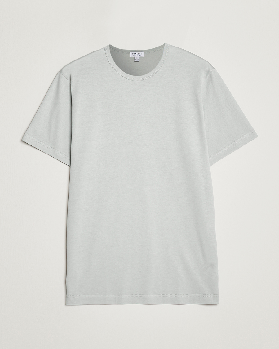 Herren | T-Shirts | Sunspel | Crew Neck Cotton Tee Laurel