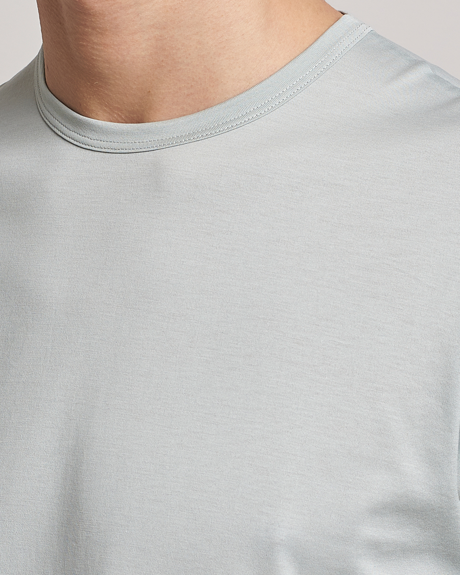 Herren | T-Shirts | Sunspel | Crew Neck Cotton Tee Laurel