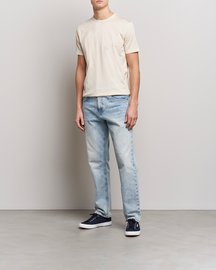 Herren | T-Shirts | Sunspel | Crew Neck Cotton Tee Undyed