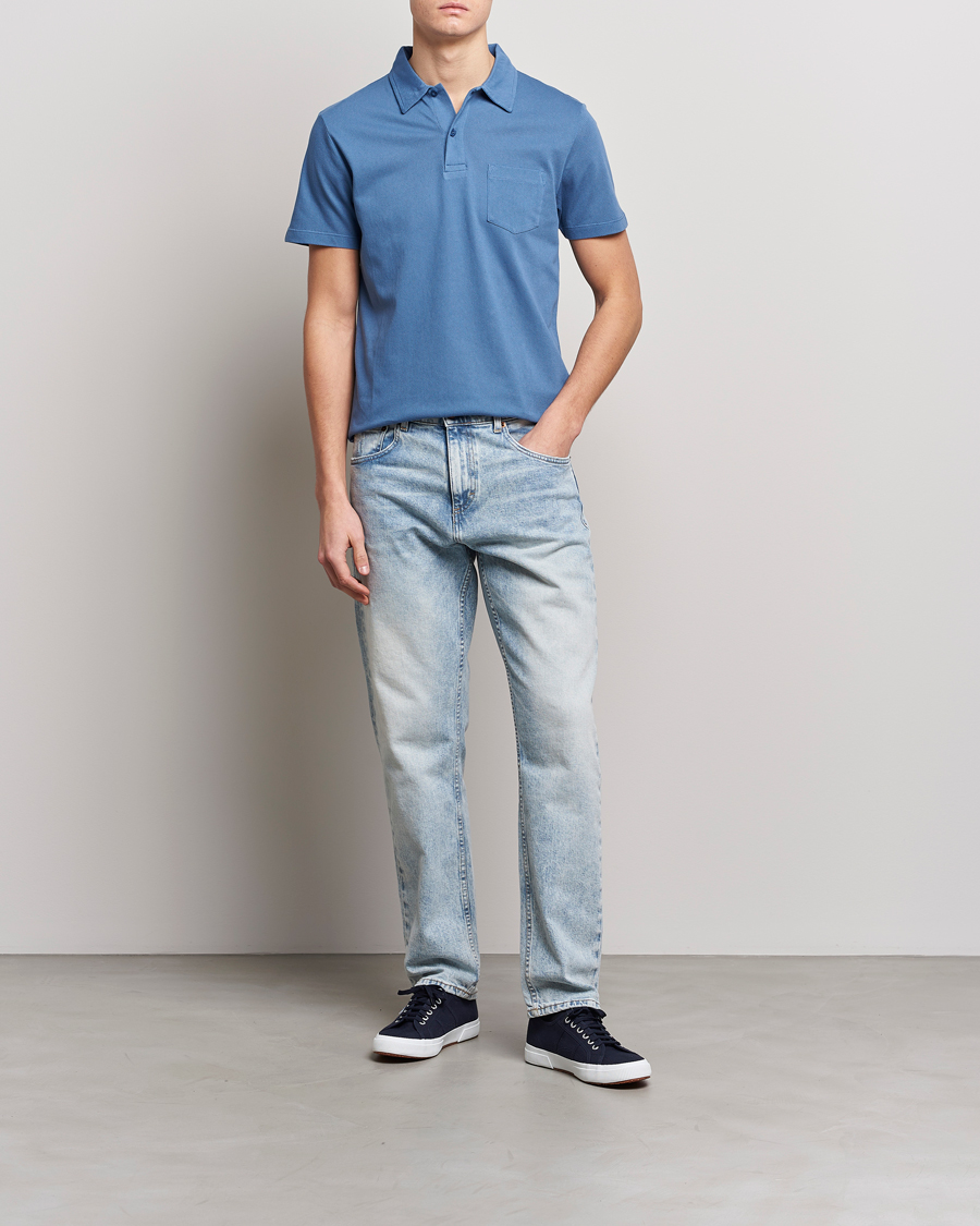 Herren | Poloshirts | Sunspel | Riviera Polo Shirt Blue Stone