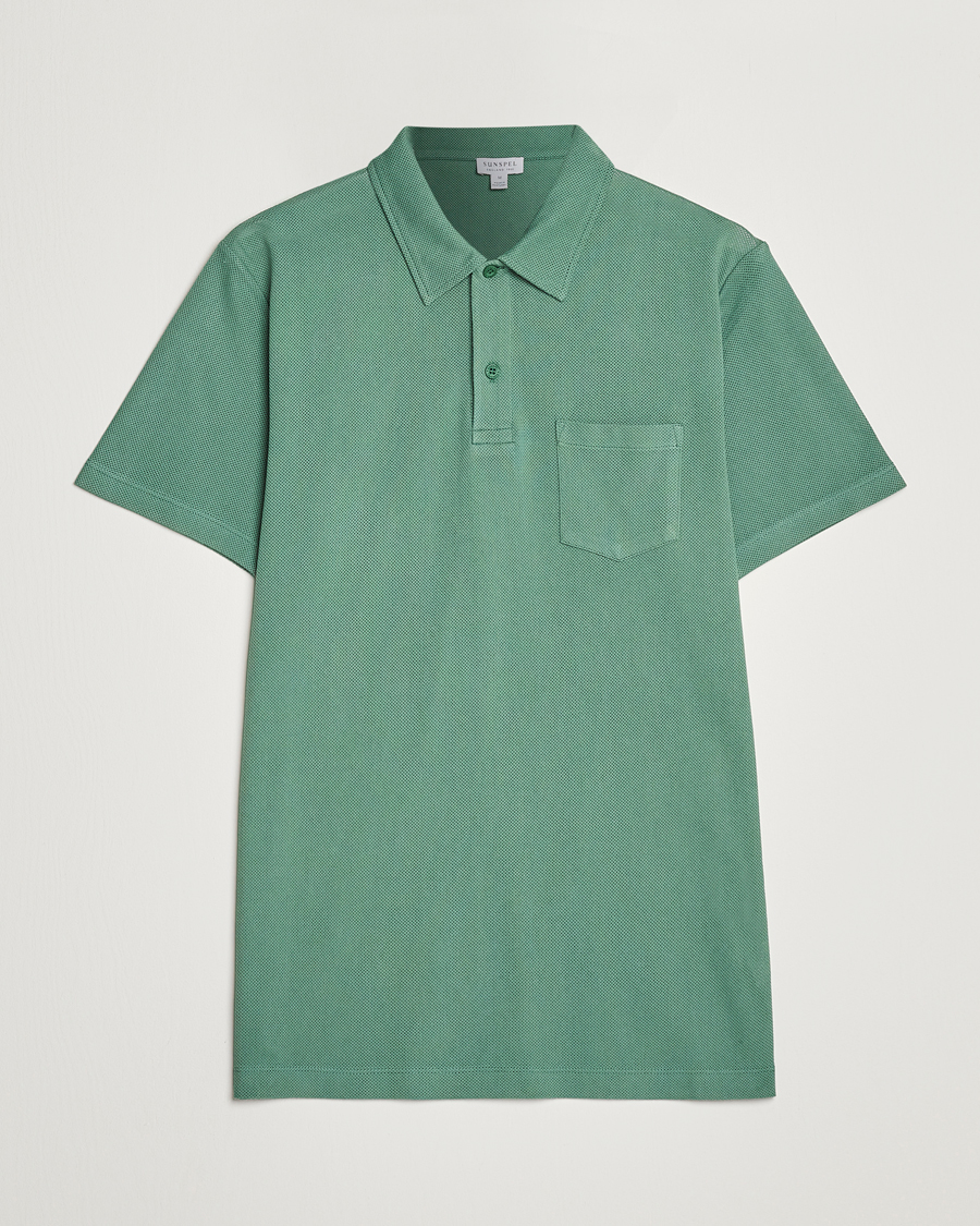 Herren | Poloshirts | Sunspel | Riviera Polo Shirt Thyme