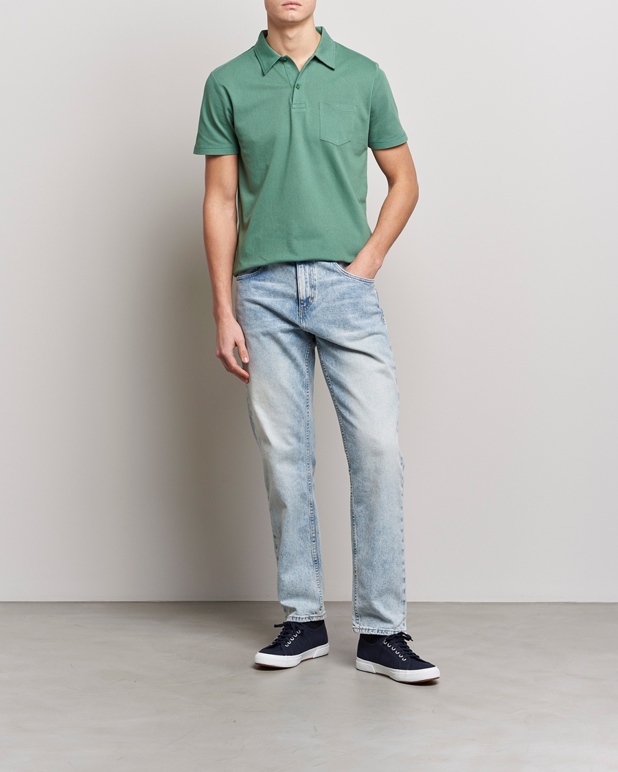 Herren | Poloshirts | Sunspel | Riviera Polo Shirt Thyme