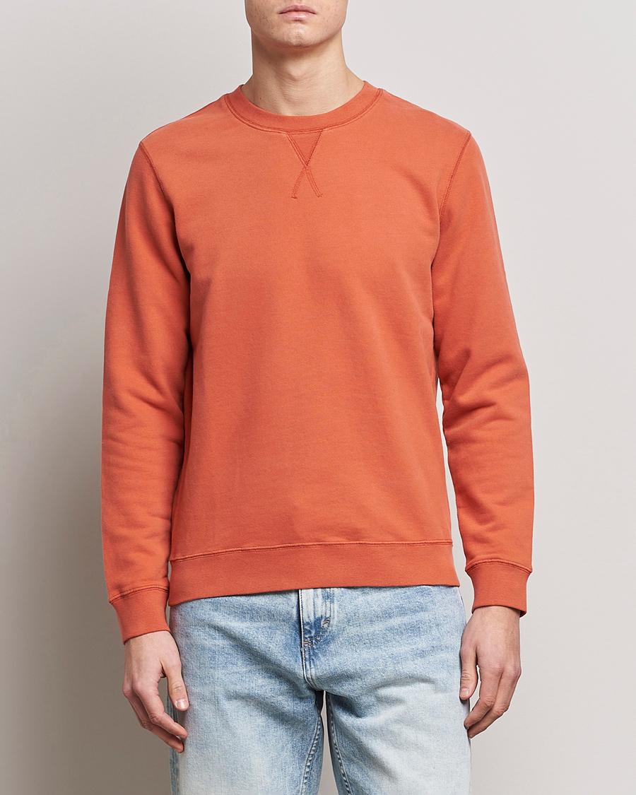 Herren | Pullover | Sunspel | Loopback Sweatshirt Burnt Sienna