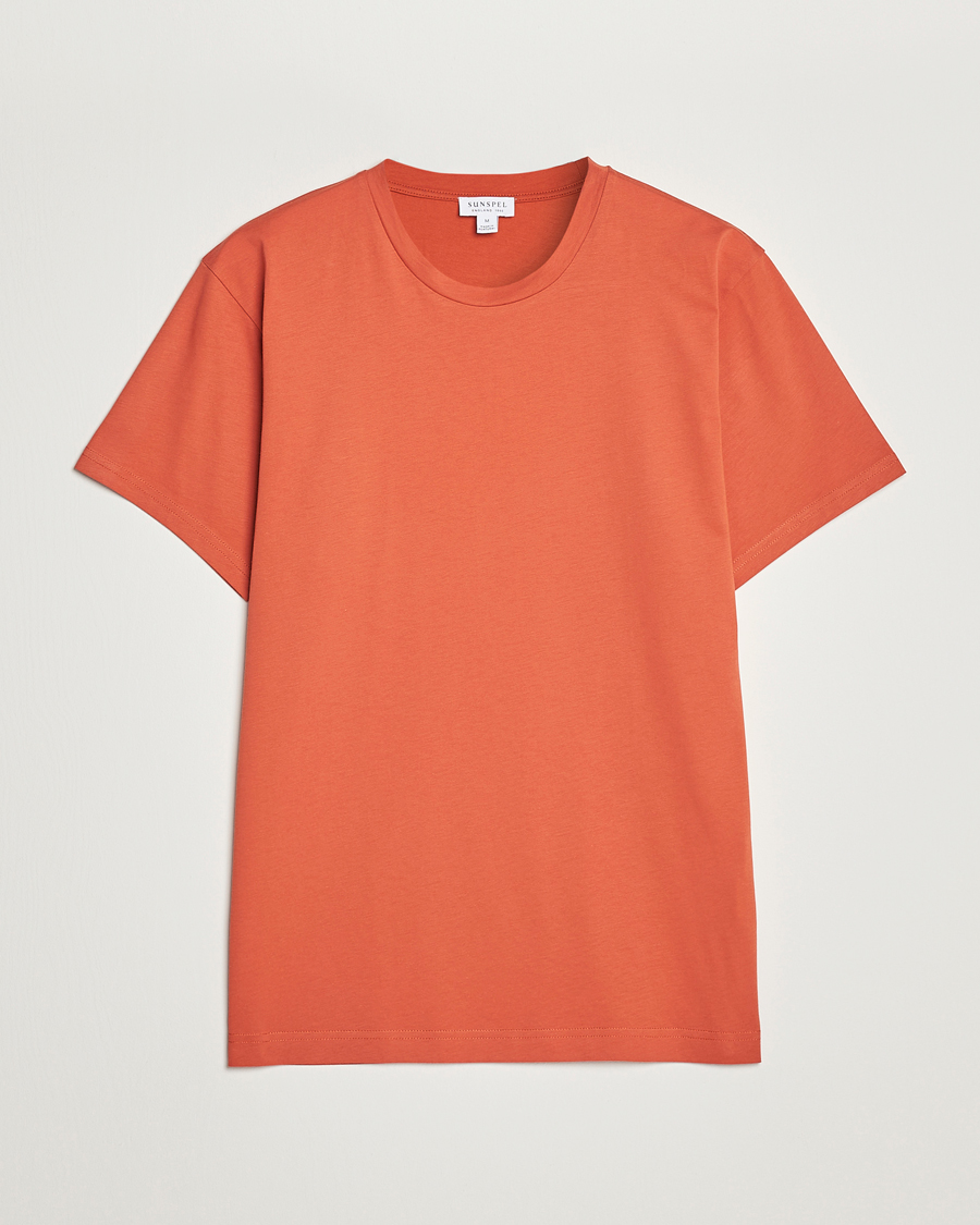 Herren | T-Shirts | Sunspel | Riviera Organic Tee Burnt Sienna