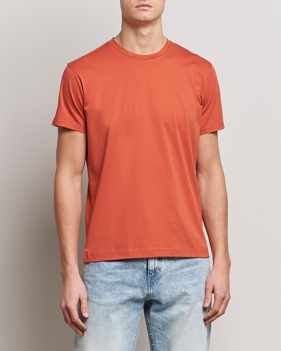 Herren | T-Shirts | Sunspel | Riviera Organic Tee Burnt Sienna