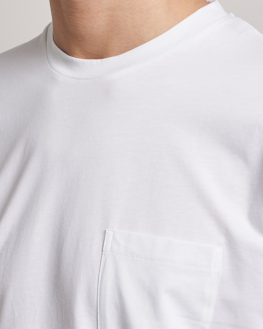 Herren | T-Shirts | Sunspel | Riviera Pocket Crew Neck T-Shirt White