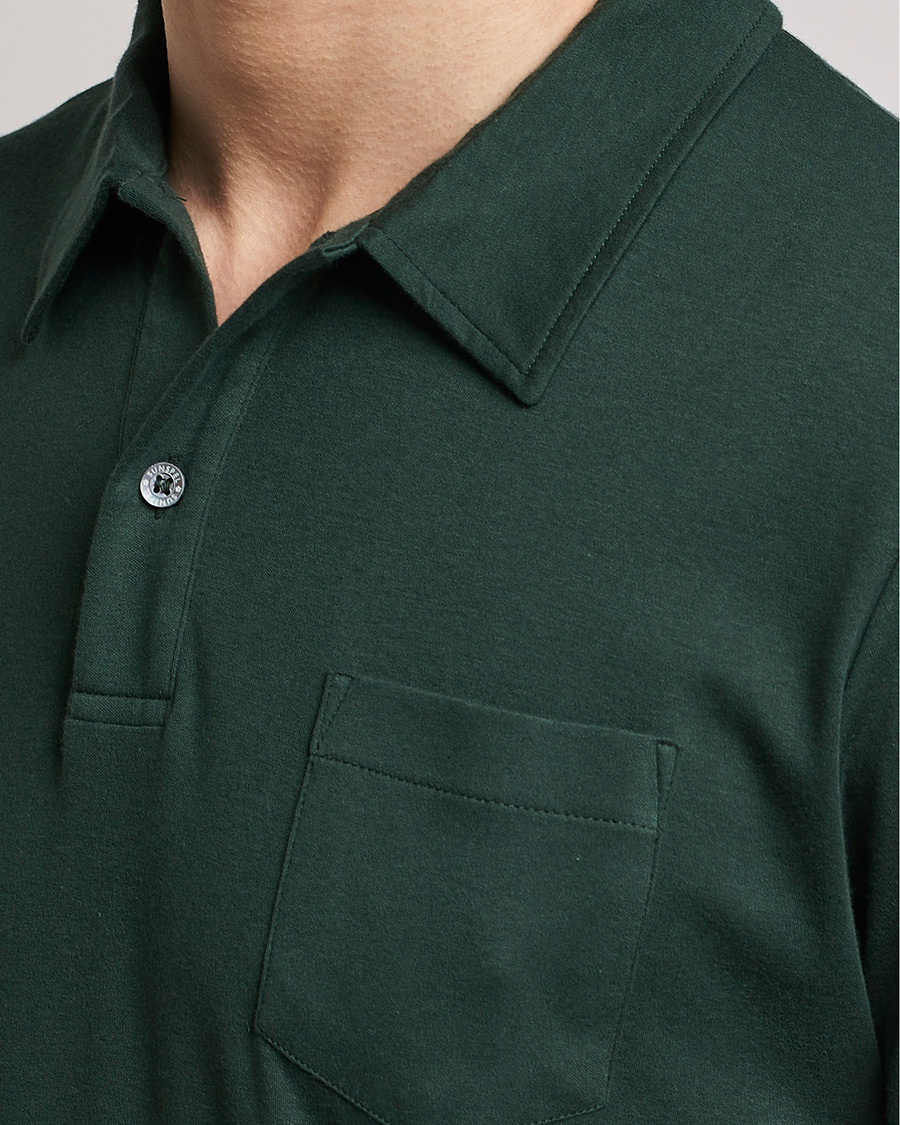 Herren | Poloshirts | Sunspel | Sea Island Jersey Riviera Polo Seaweed