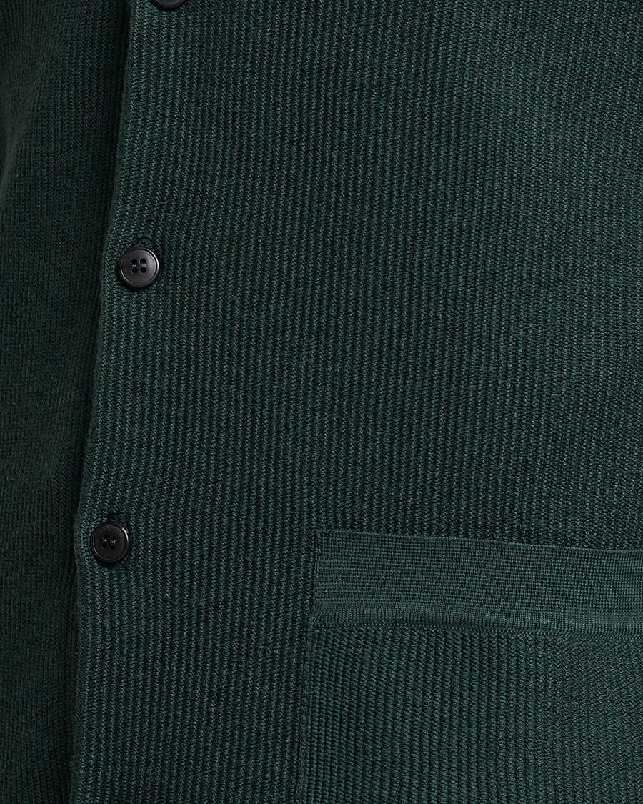 Herren | Pullover | Sunspel | Knitted Cotton Jacket Seaweed