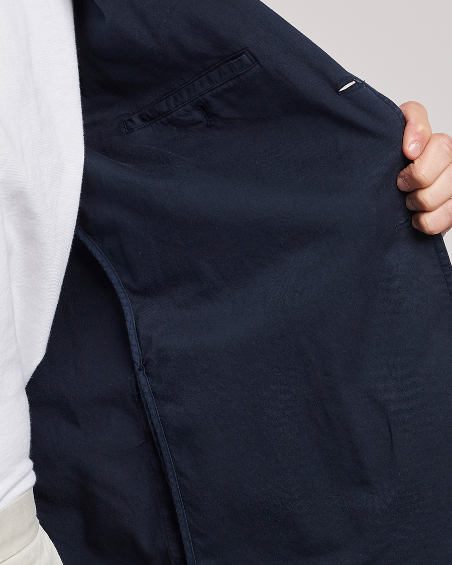 Herren | Sakkos | Sunspel | Cotton Stretch Jacket Navy