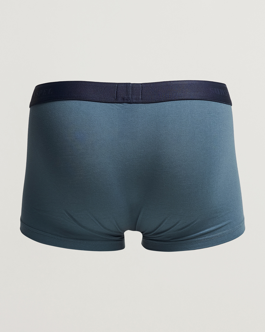 Herren | Unterwäsche | Sunspel | Cotton Stretch Trunk Dark Petrol