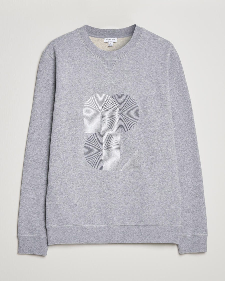 Herren | Pullover | Sunspel | Craig Ward Colab Loopback Sweatshirt Grey Melange
