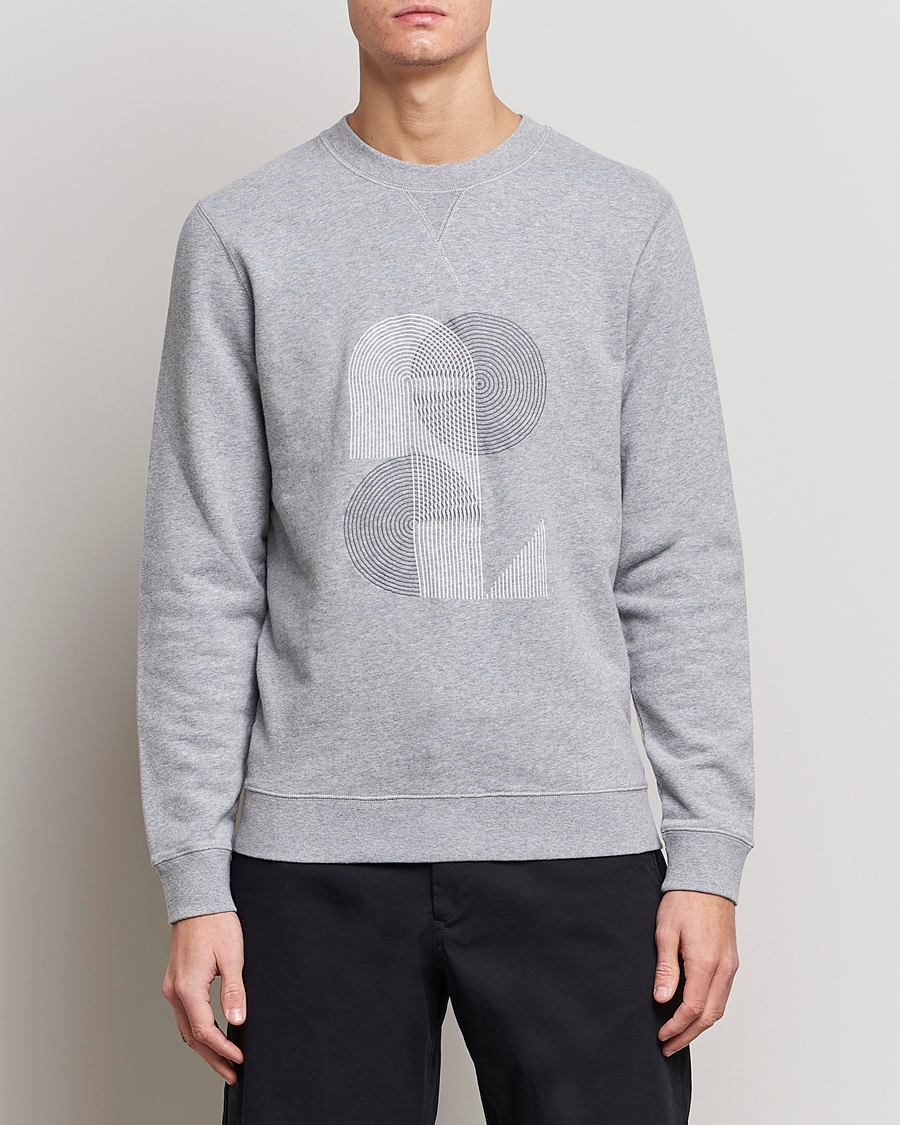Herren | Pullover | Sunspel | Craig Ward Colab Loopback Sweatshirt Grey Melange