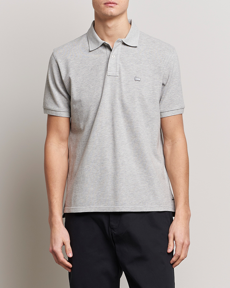Herren | Poloshirts | Woolrich | Classic American Polo Light Grey Melange