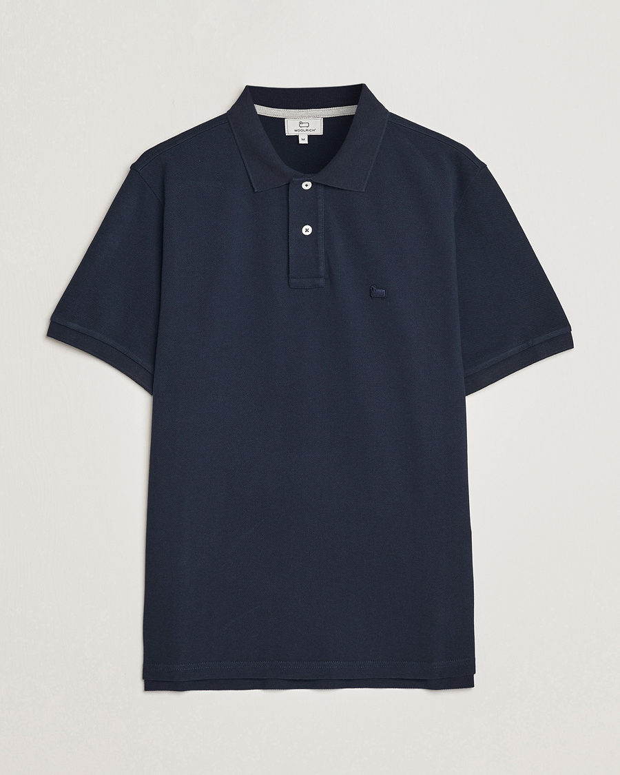 Herren | Poloshirts | Woolrich | Classic American Polo Melton Blue