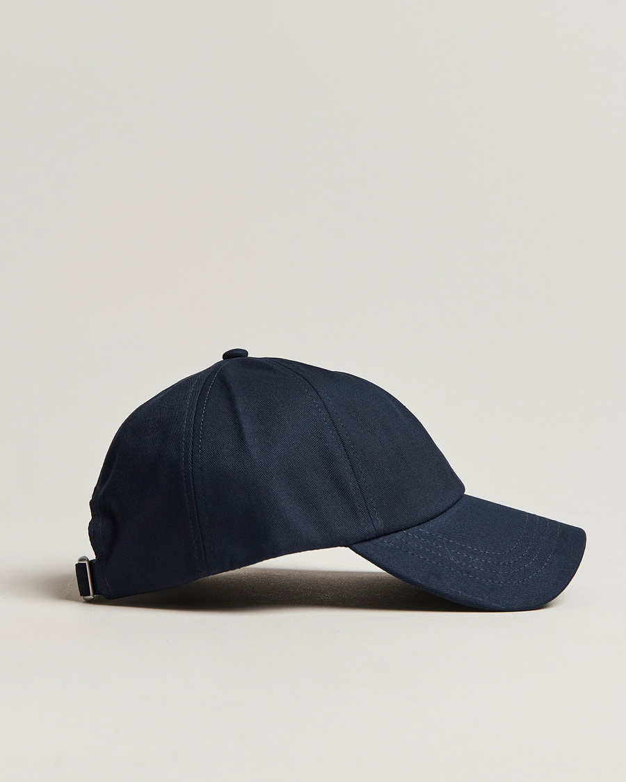 Herren | Woolrich Logo Baseball Cap Melton Blue | Woolrich | Logo Baseball Cap Melton Blue