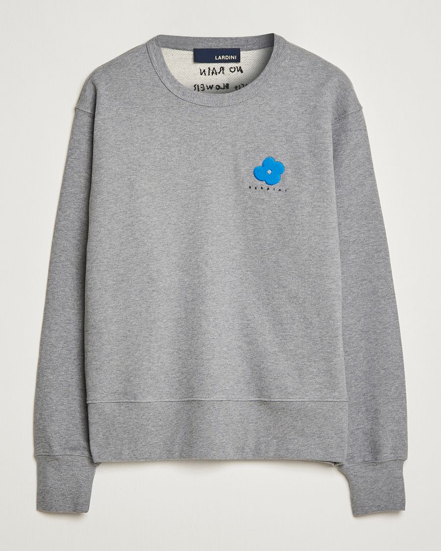 Herren | Pullover | Lardini | Cotton Embroidery Logo Sweatshirt Grey