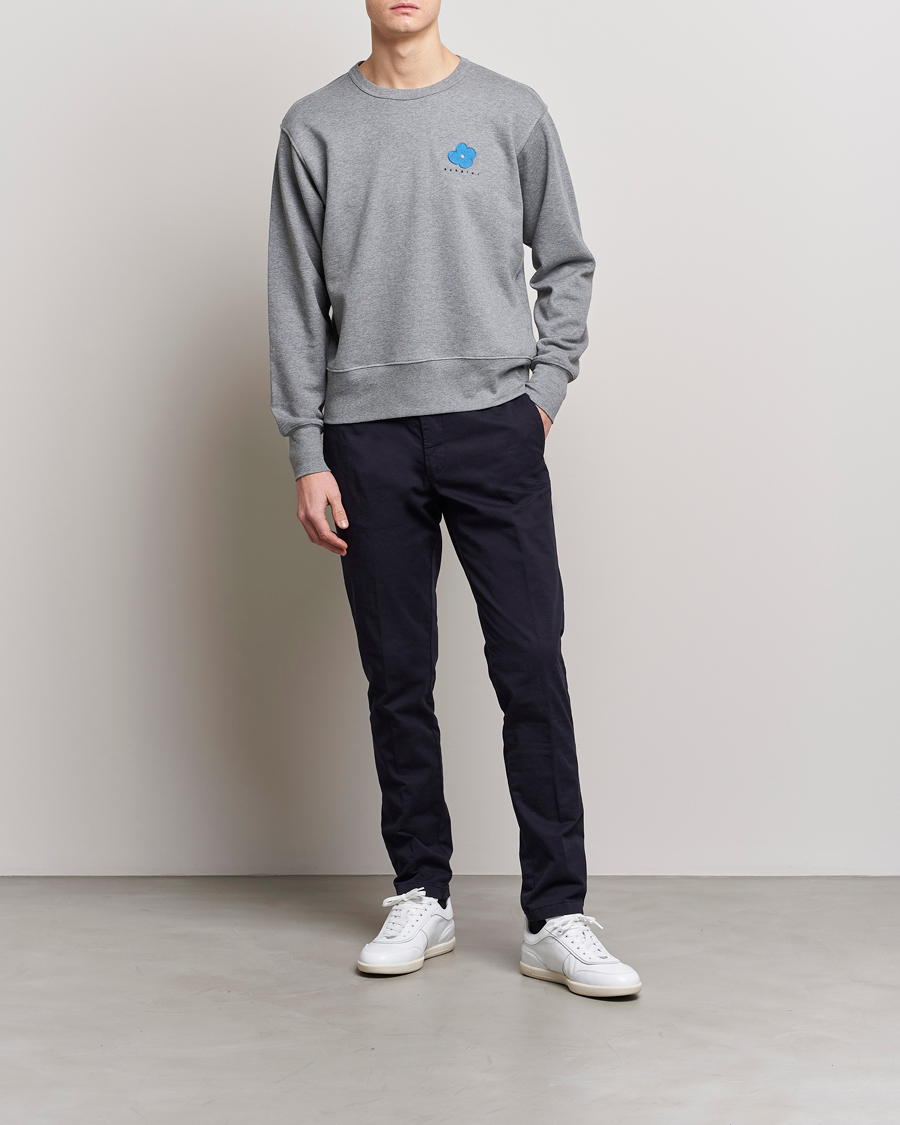 Herren | Pullover | Lardini | Cotton Embroidery Logo Sweatshirt Grey