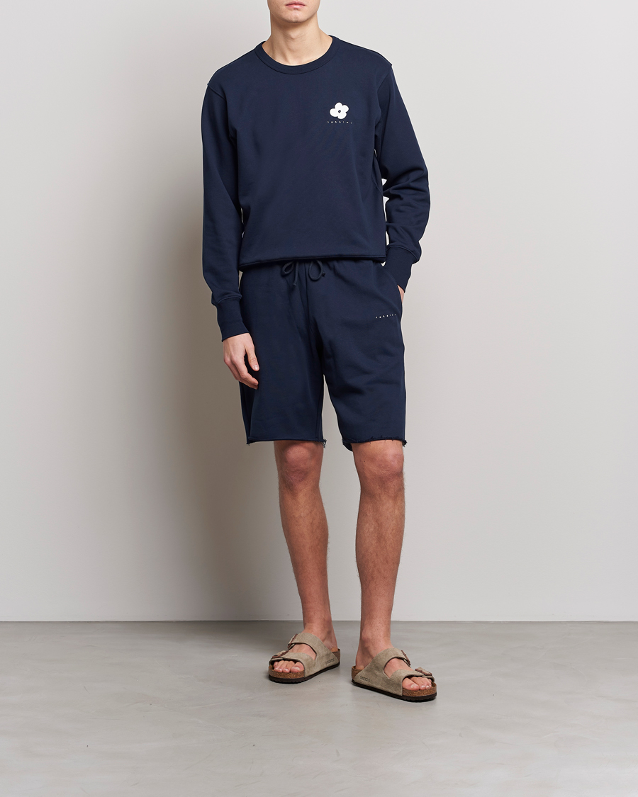 Herren | Shorts | Lardini | Cotton Embroidery Shorts Navy