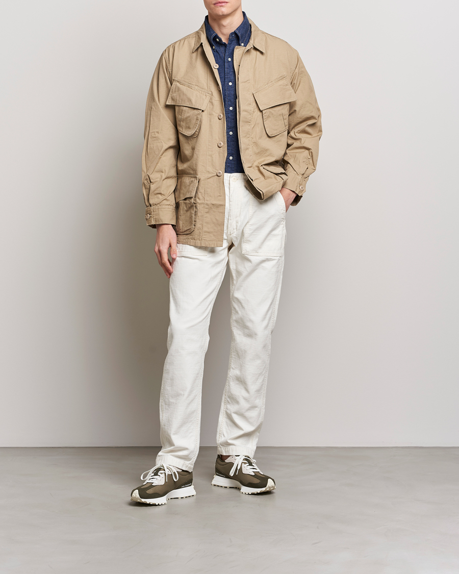 Herren | Hosen | orSlow | Slim Fit Original Sateen Fatigue Pants Ecru