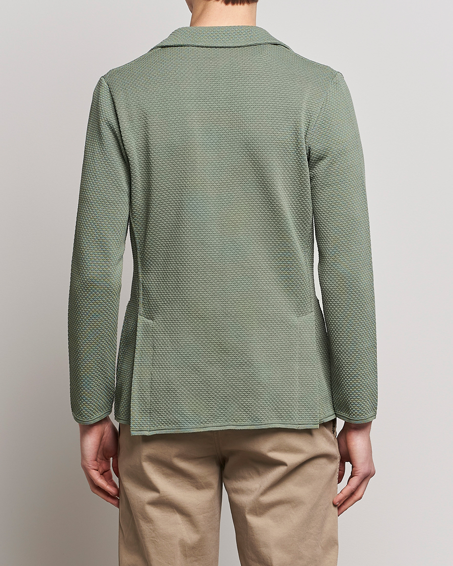 Herren | Sakkos | Lardini | Knitted Structure Cotton Blazer Soft Green
