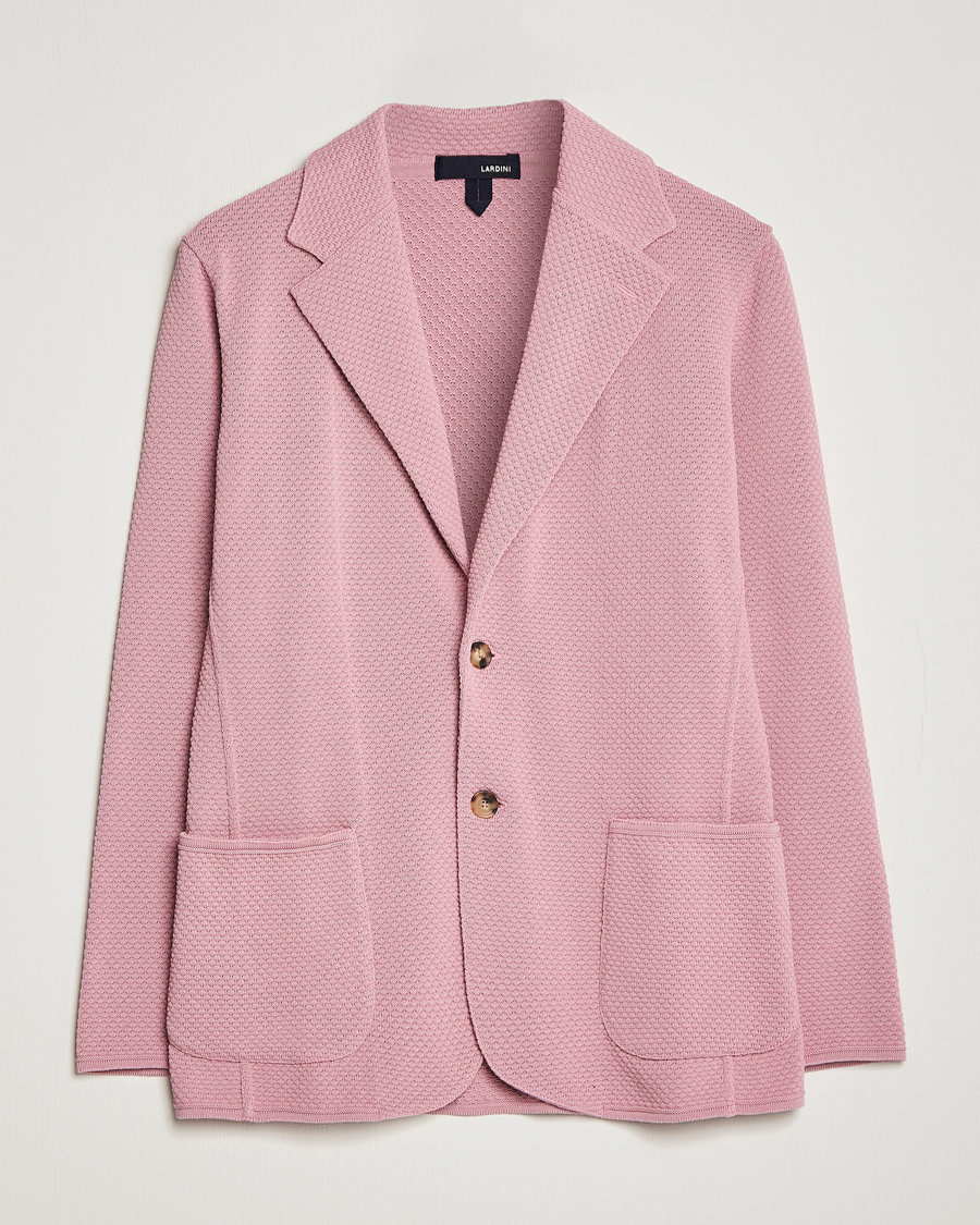 Herren | Sakkos | Lardini | Knitted Structure Cotton Blazer Soft Pink