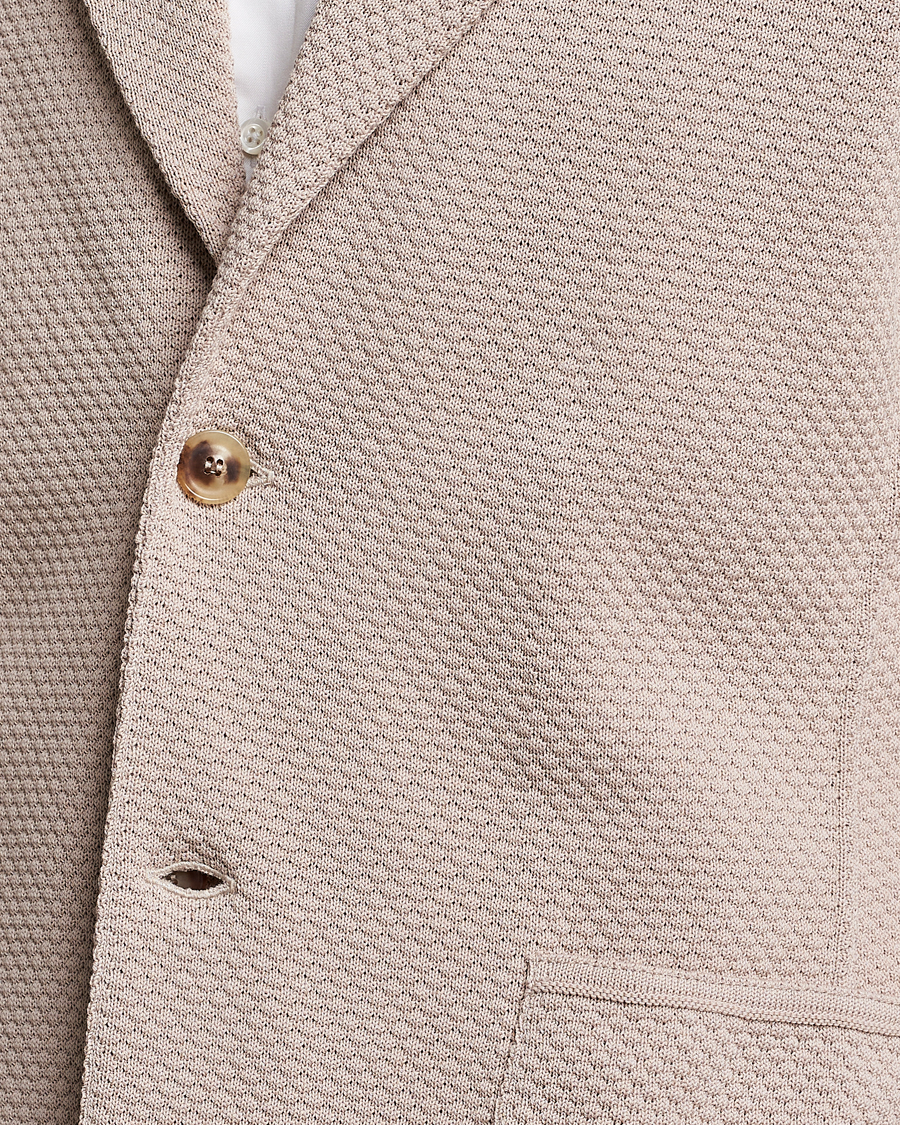 Herren | Sakkos | Lardini | Knitted Structure Cotton Blazer Beige