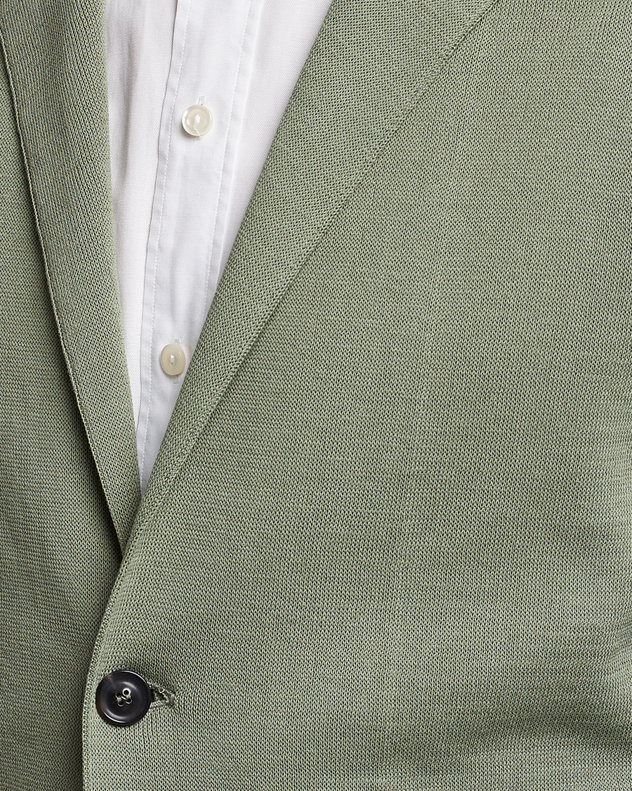 Herren | Sakkos | Lardini | Knitted Cotton Blazer Soft Green