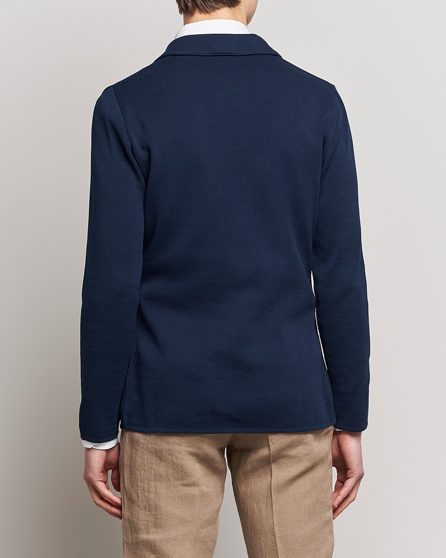 Herren | Sakkos | Lardini | Knitted Cotton Blazer Navy
