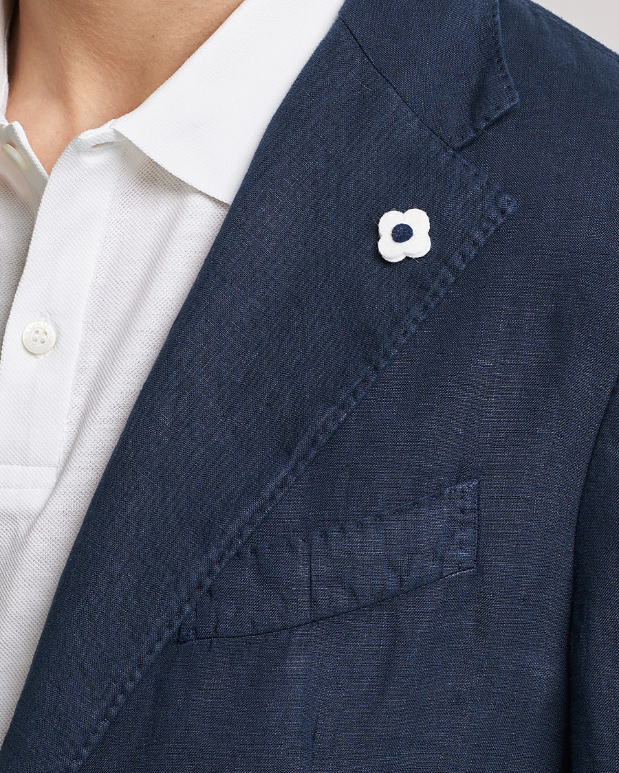 Herren | Sakkos | Lardini | Patch Pocket Linen Blazer Navy
