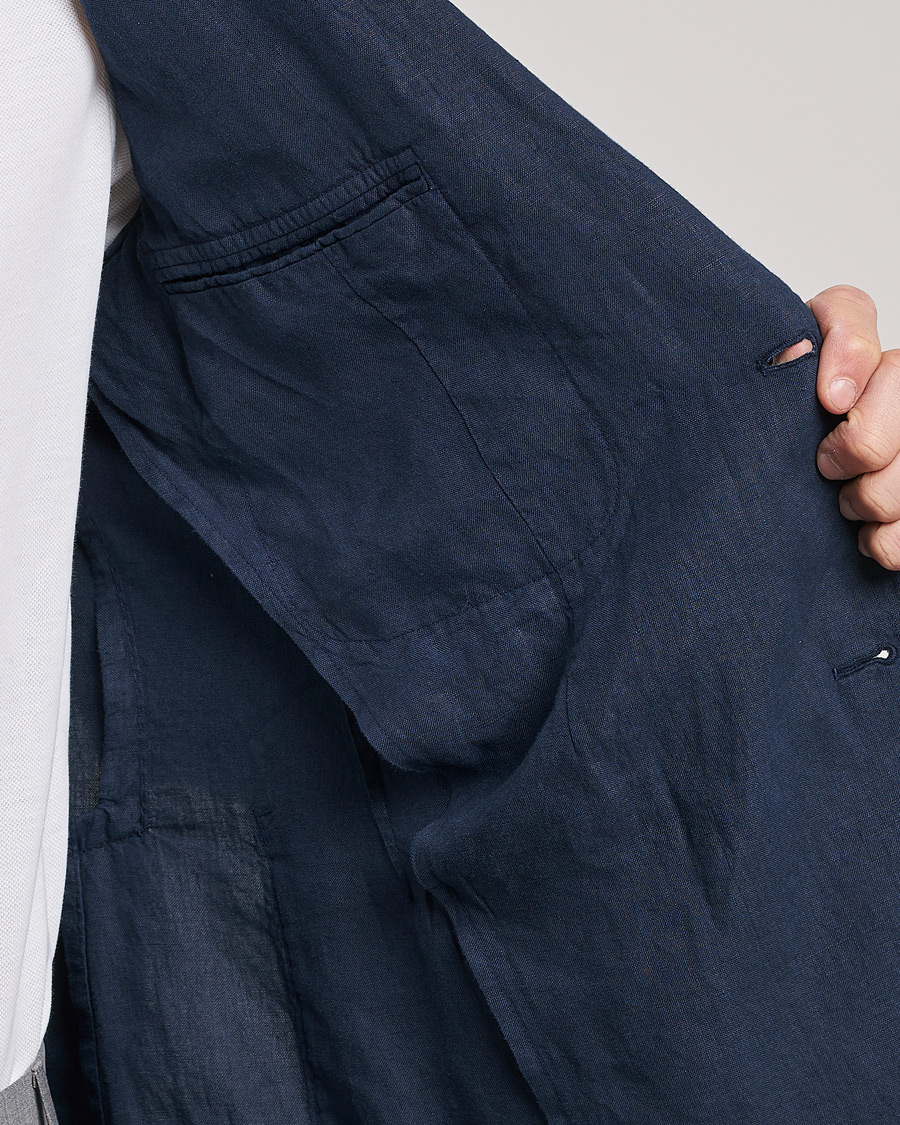 Herren | Sakkos | Lardini | Patch Pocket Linen Blazer Navy