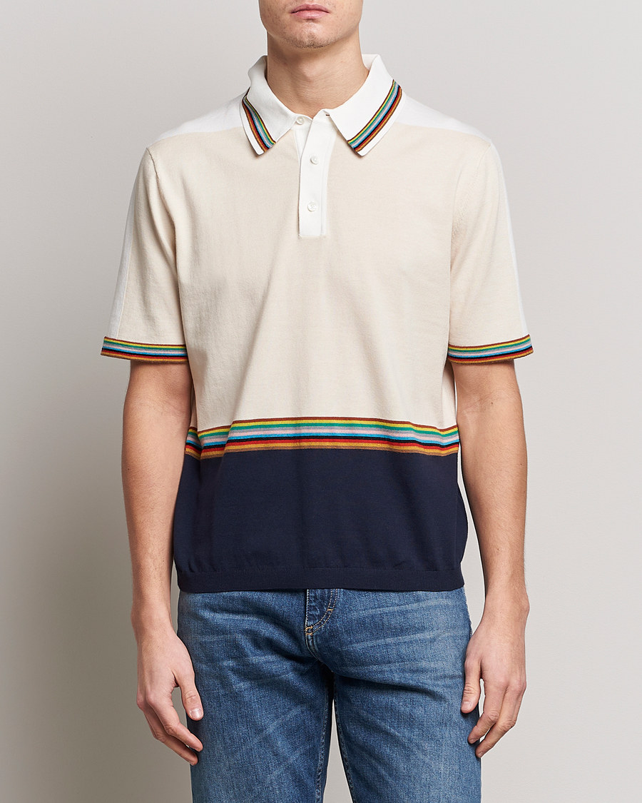 Herren | Pullover | Paul Smith | Organic cotton Knitted Polo White